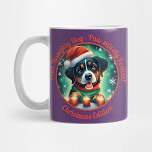 "Feliz Naughty Dog - Paw-sitively Festive!" Mug